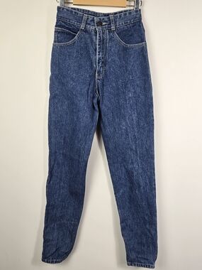 Vintage GUESS Jeans 28 High Rise Mom Fit Tapered Leg Blue Denim USA Made